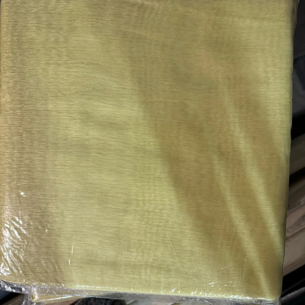 Caroline Yellow 2 panels linen textured with 8 grommets each
